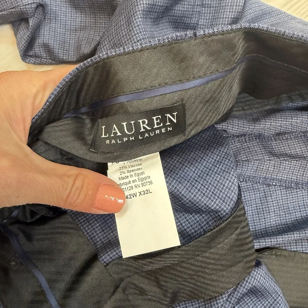 NWT Polo Ralph Lauren Men's Ultraflex Dress Pants 42x32‎ Navy Blue